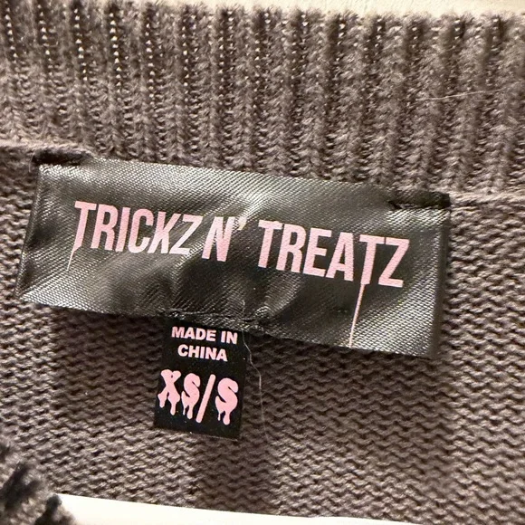 Dolls Kill Gray Skeleton Sweater - Picture 3 of 3